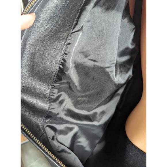 JLC New York Outerwear Black Soft Leather Jacket Collared Zip Pockets Size Med - Picture 5 of 12